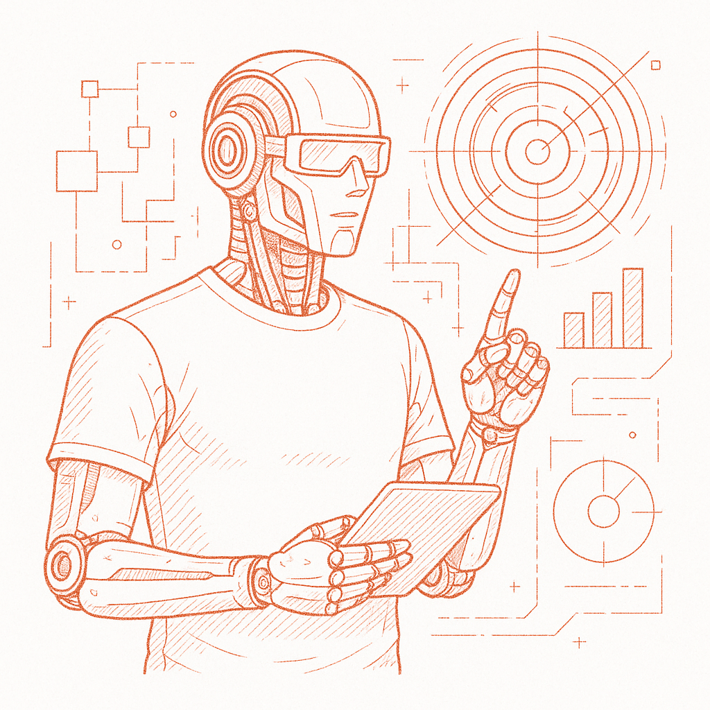 robot sketch illustration